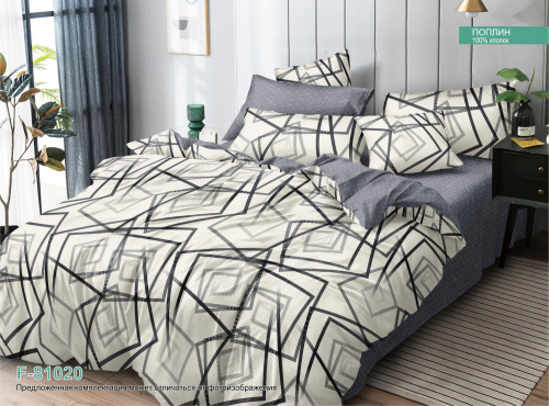 КПБ Поплин на резинке Арт. F-81020