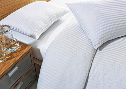 Набор Наволочек Страйп-Сатин Белый 140гр 100% хлопок полоса 1/1