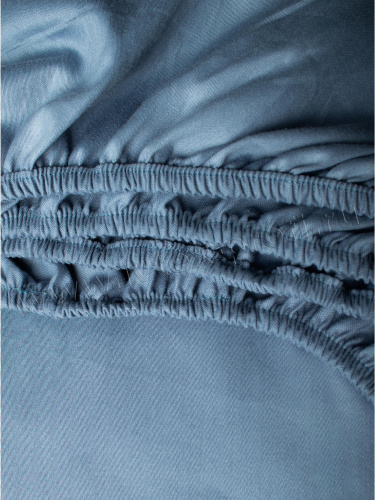 Простыня Сатин на резинке Темно-серый